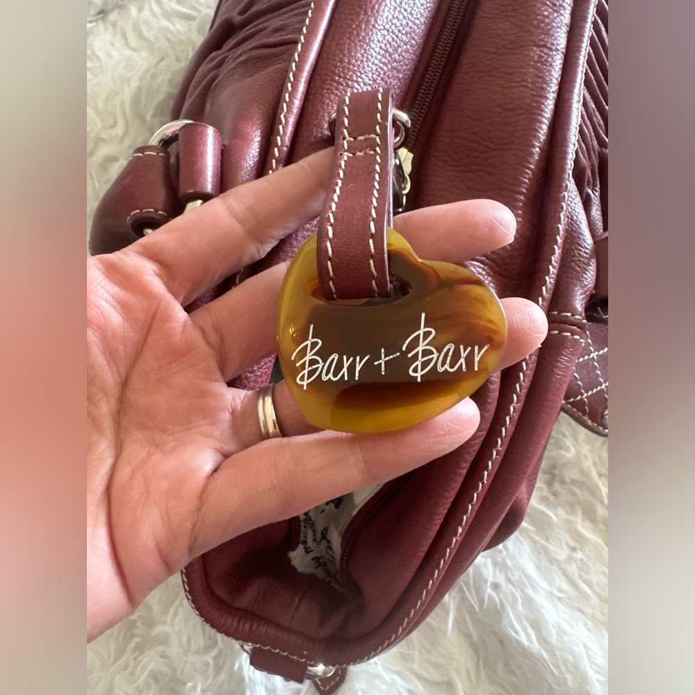 Barr + Barr New York Maroon Handbag - Picture 4 of 6
